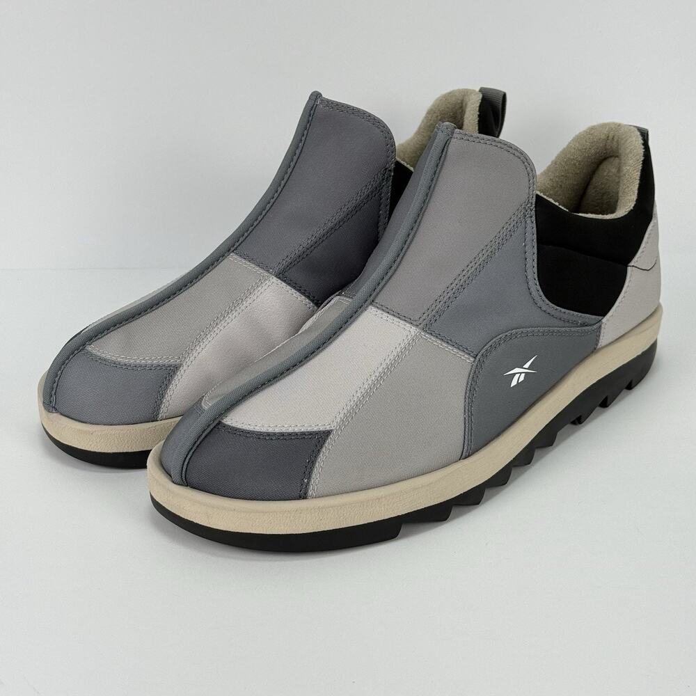 Reebok Beatnik Mock Quartz Grey Black Men's Size 12 Slip On Shoes 100033170